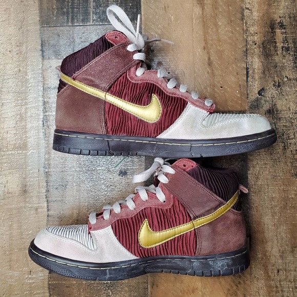 Nike Other - Vintage Nike Dunk High GS deep burgundy 6y